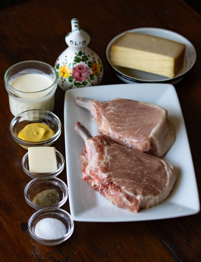 bone in pork chops with cheese ingredients