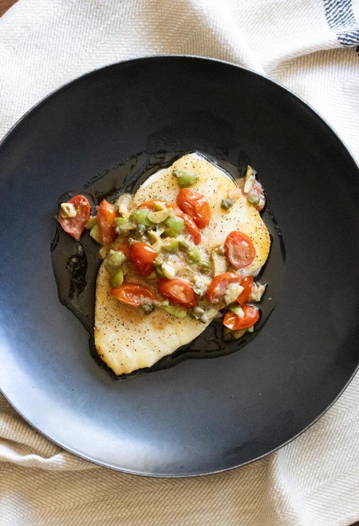 Chilean Sea Bass with Tomato Relish