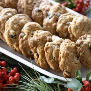 dried cranberry and chocolate cookies