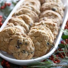 dried cranberry and chocolate cookies