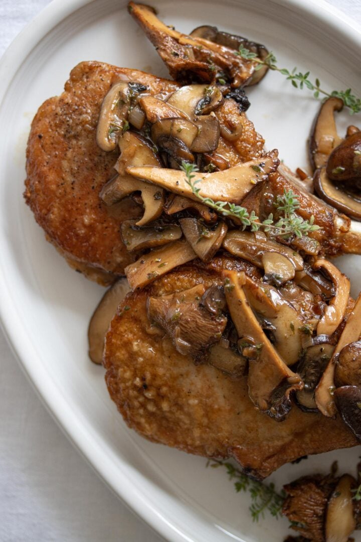 pork chops with mushrooms ragout