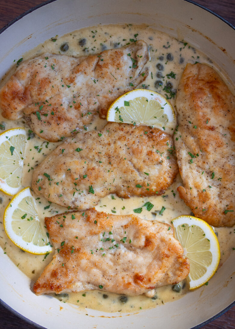 Creamy chicken piccata