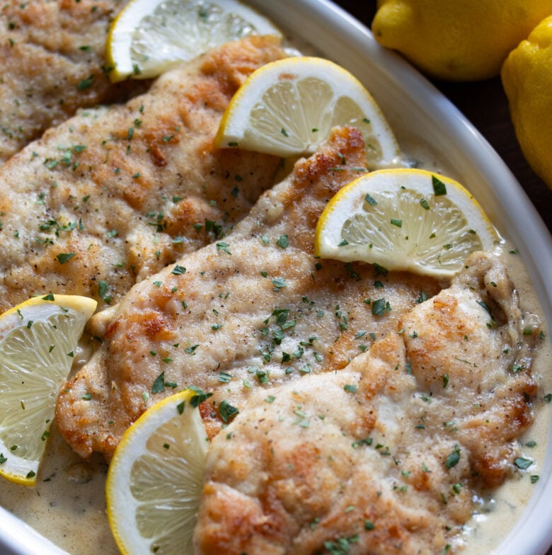 Creamy chicken piccata