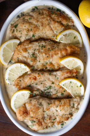 Creamy chicken piccata