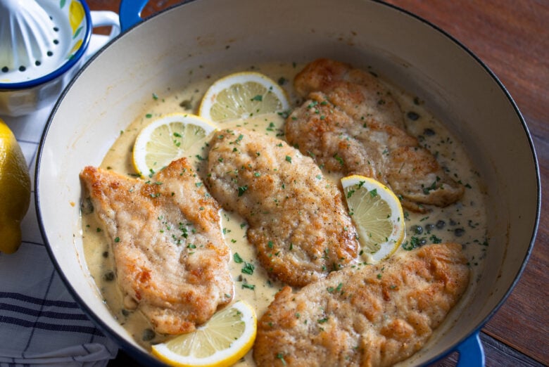 Creamy chicken piccata