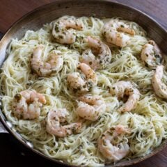 Creamy Lemon Shrimp Scampi Pasta