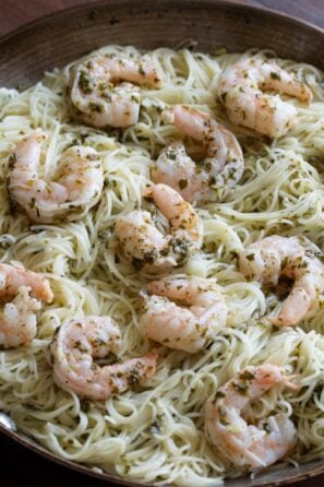 Creamy Lemon Shrimp Scampi Pasta