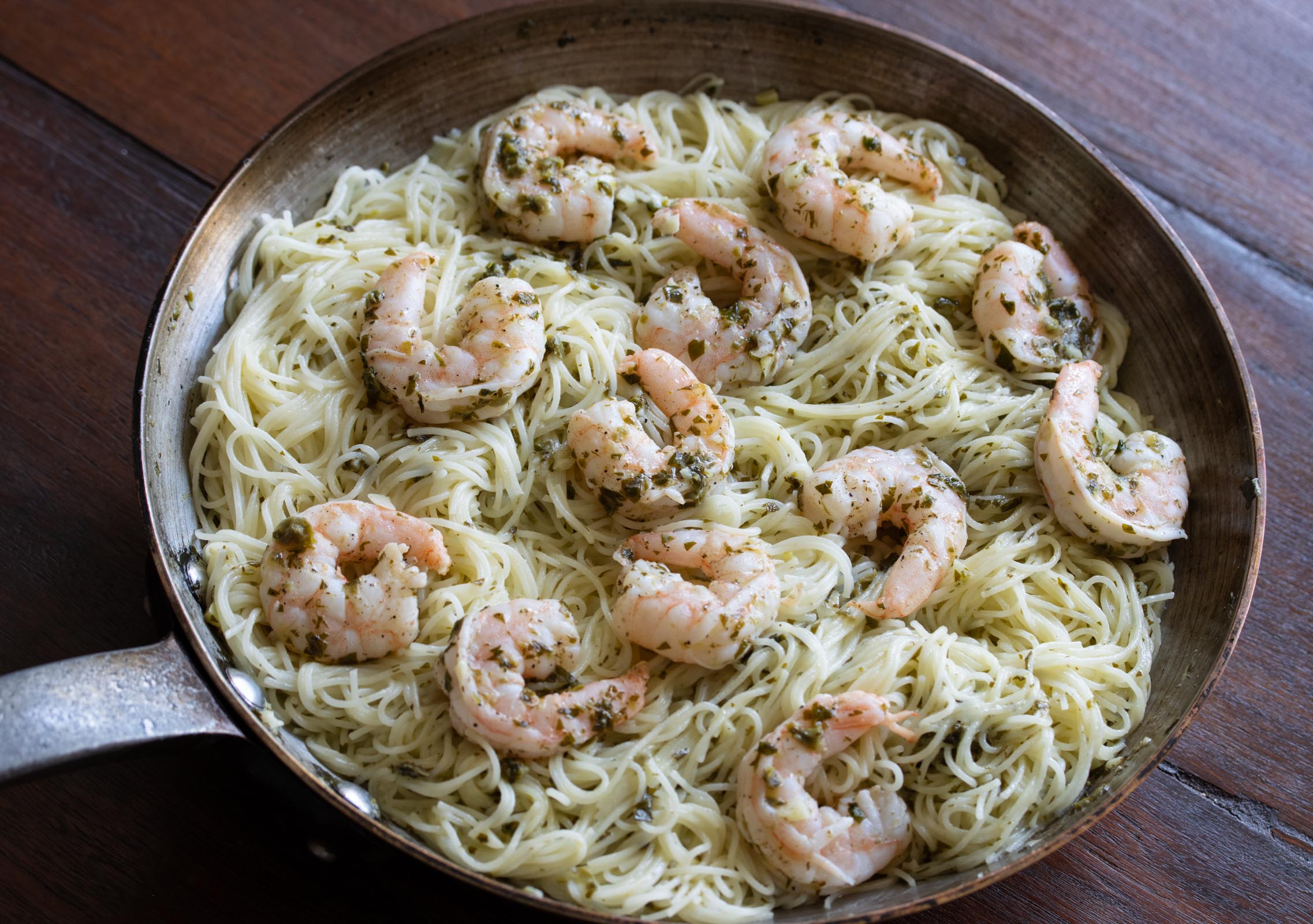 Creamy Lemon Shrimp Scampi Pasta