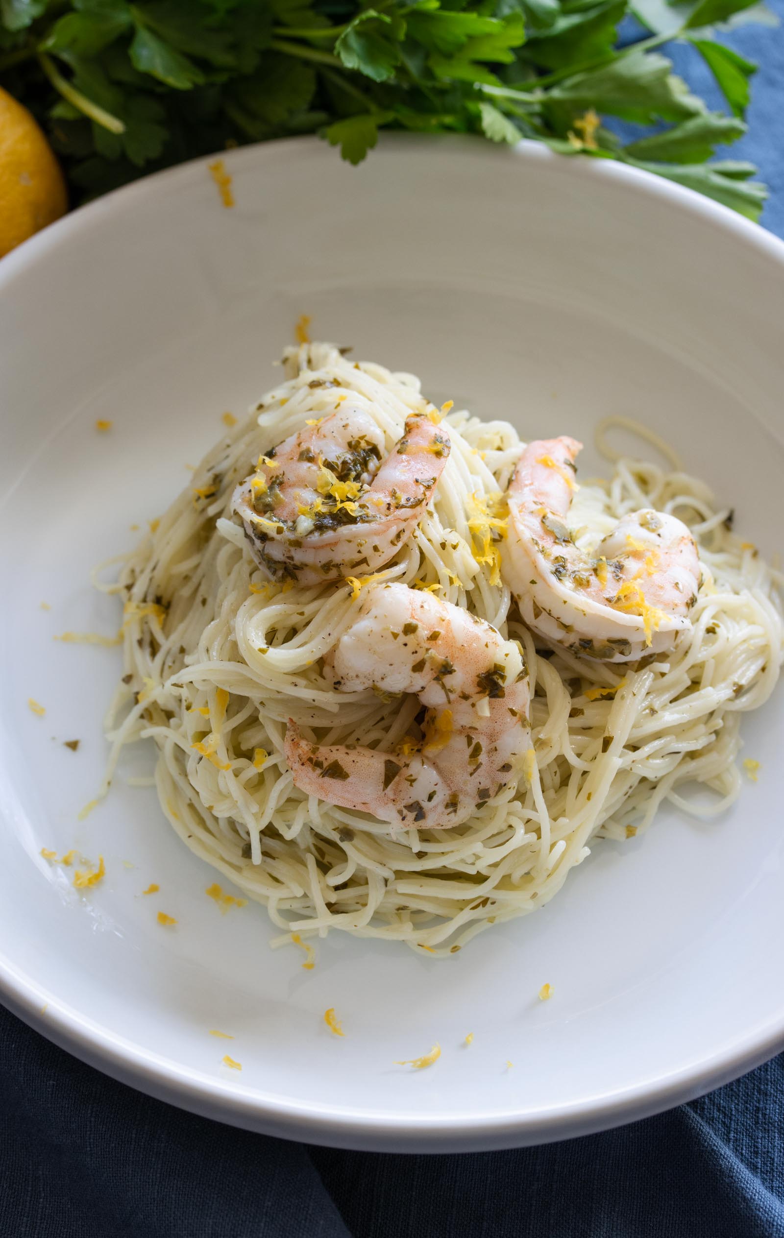 Creamy Lemon Shrimp Scampi Pasta