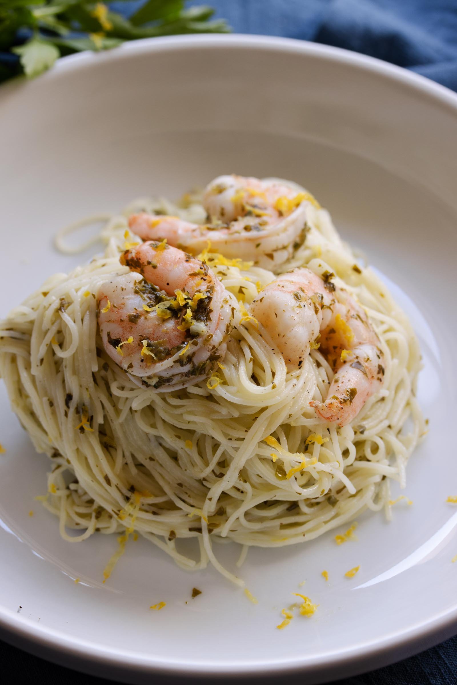 Creamy Lemon Shrimp Scampi Pasta