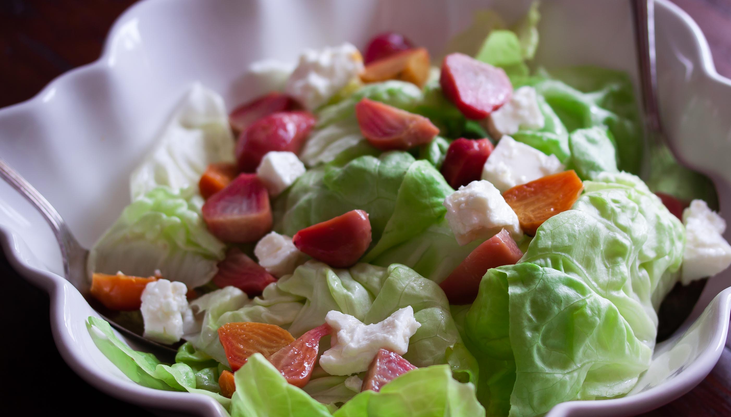 Bibb Lettuce, Roasted Beets, And Feta Cheese