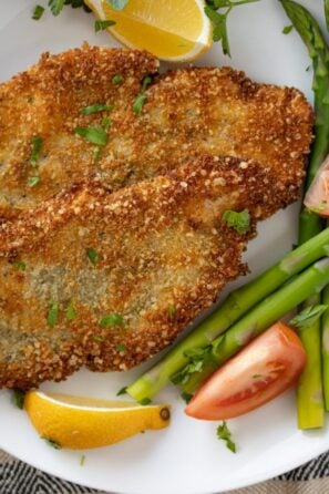 parmesan, panko crusted chicken cutlets