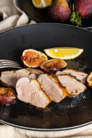 figs and seared duck breasts