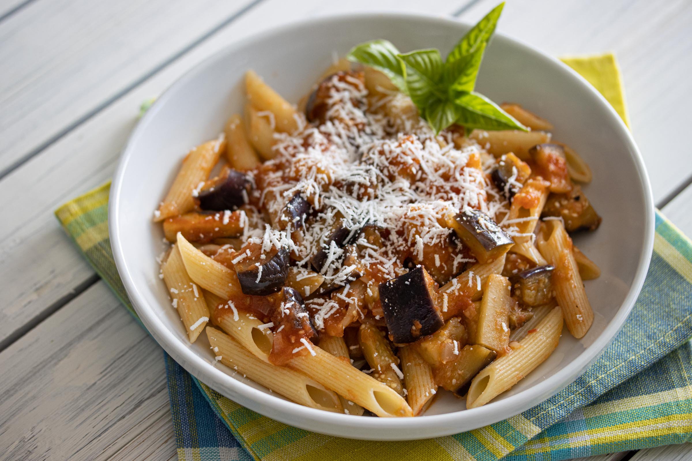 Eggplant, Pasta And Ricotta Salata