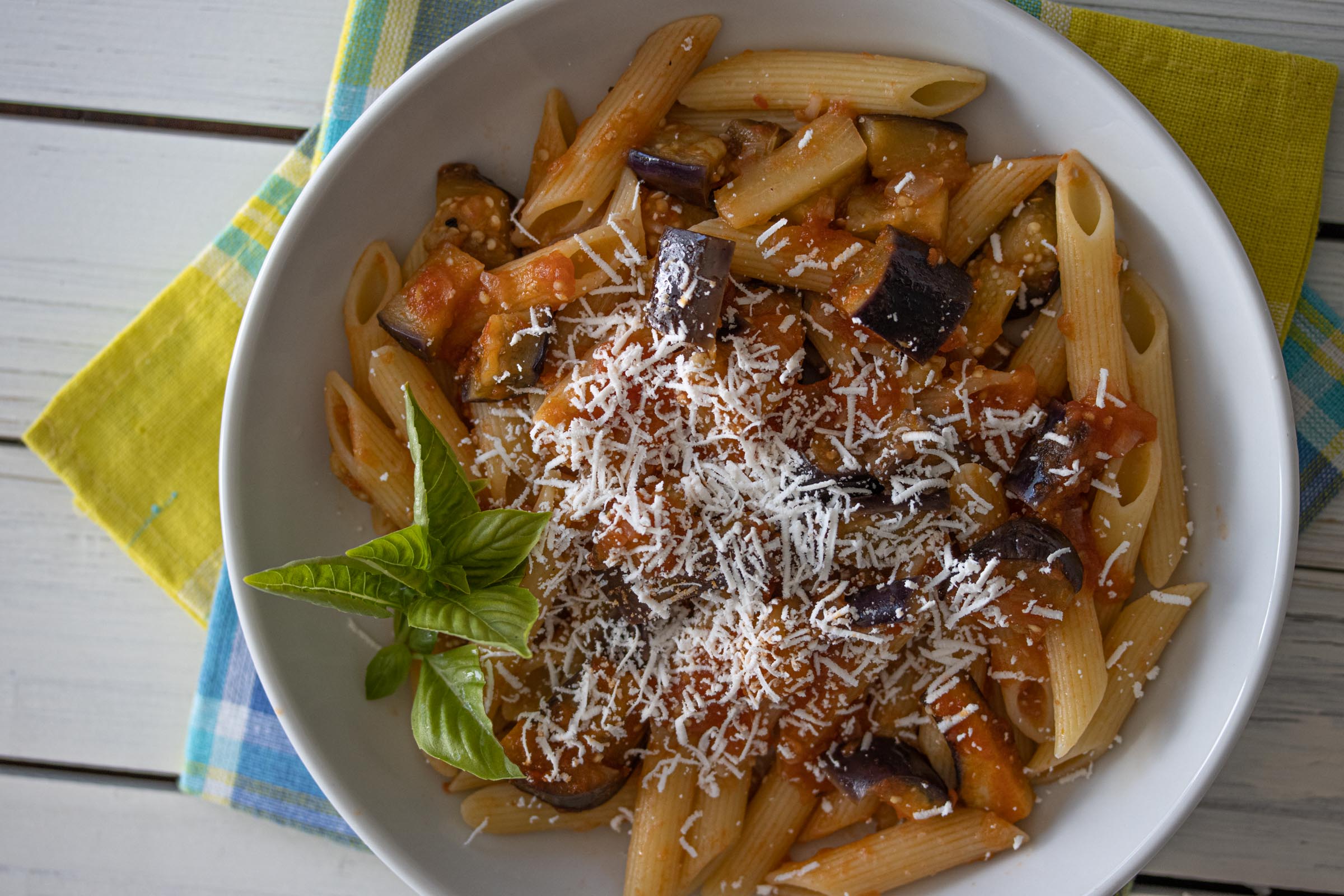 Eggplant, Pasta And Ricotta Salata