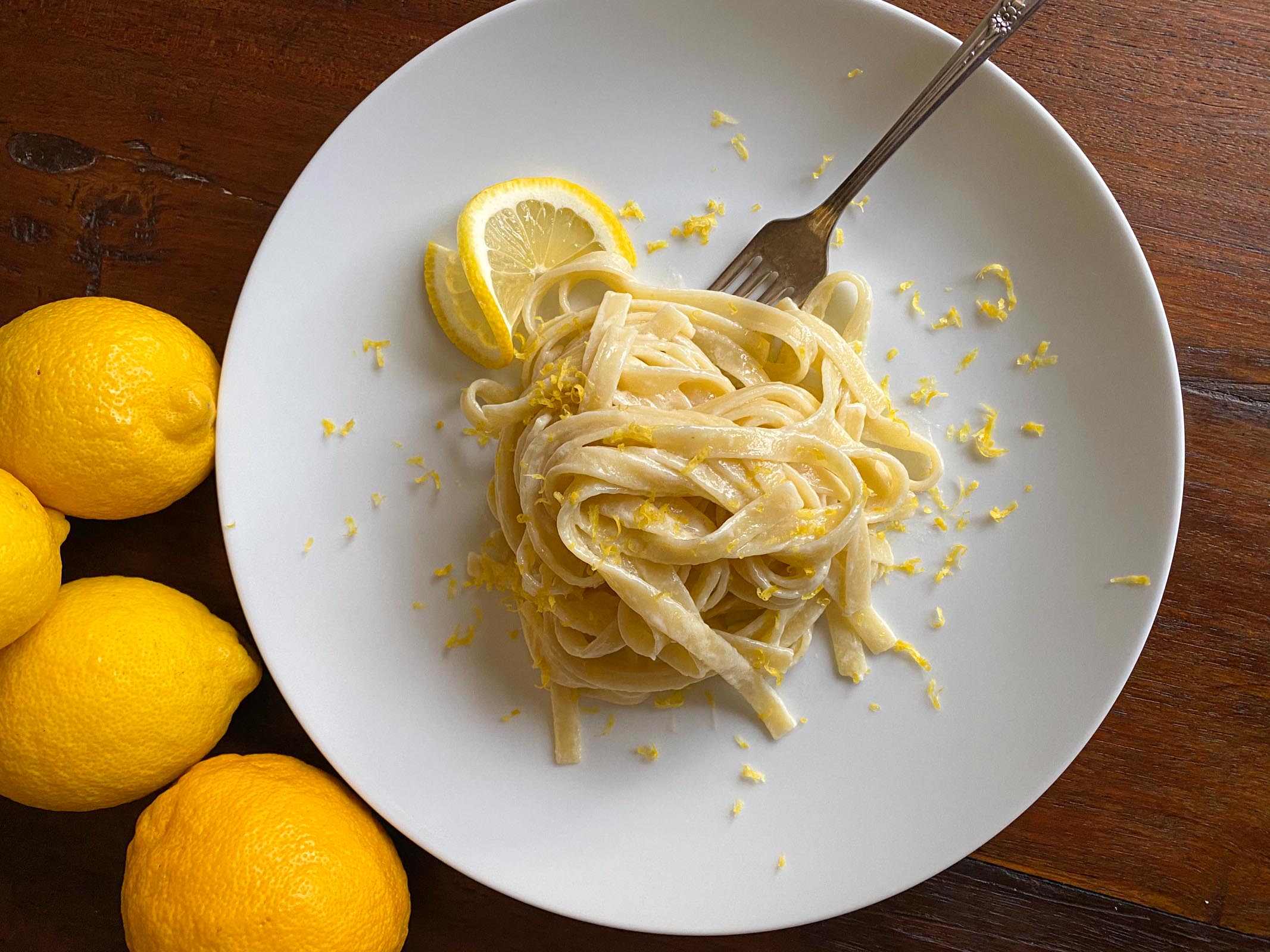 fettuccine with lemon and mascarpone