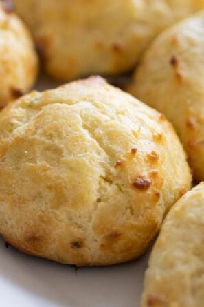 Gougeres with cheese and scallions