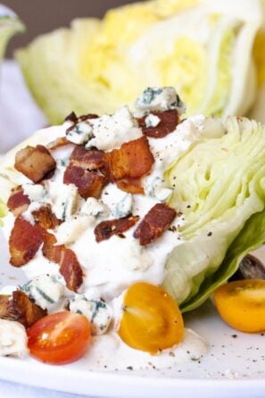 iceberg wedges with blue cheese dressing