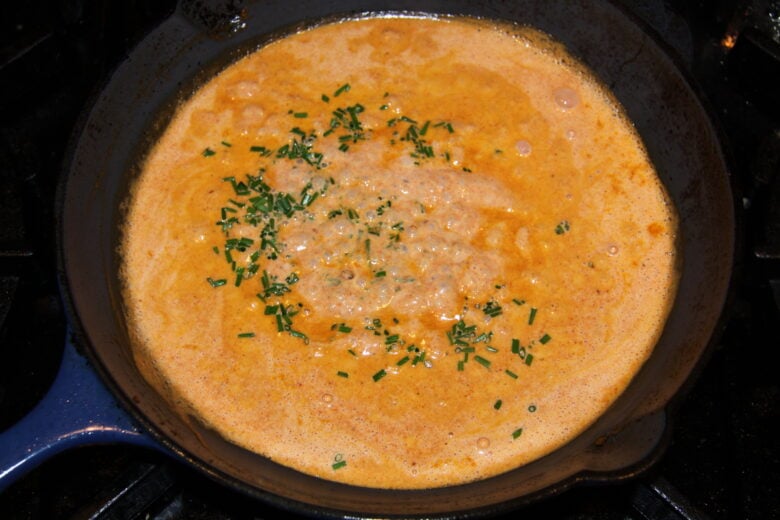 Medallions of Pork Tenderloin with Creamy Guajillo Chili Sauce