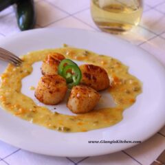 jalapeno orange glazed scallops