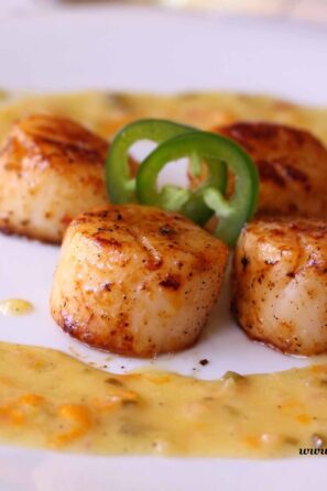 jalapeno orange glazed scallops