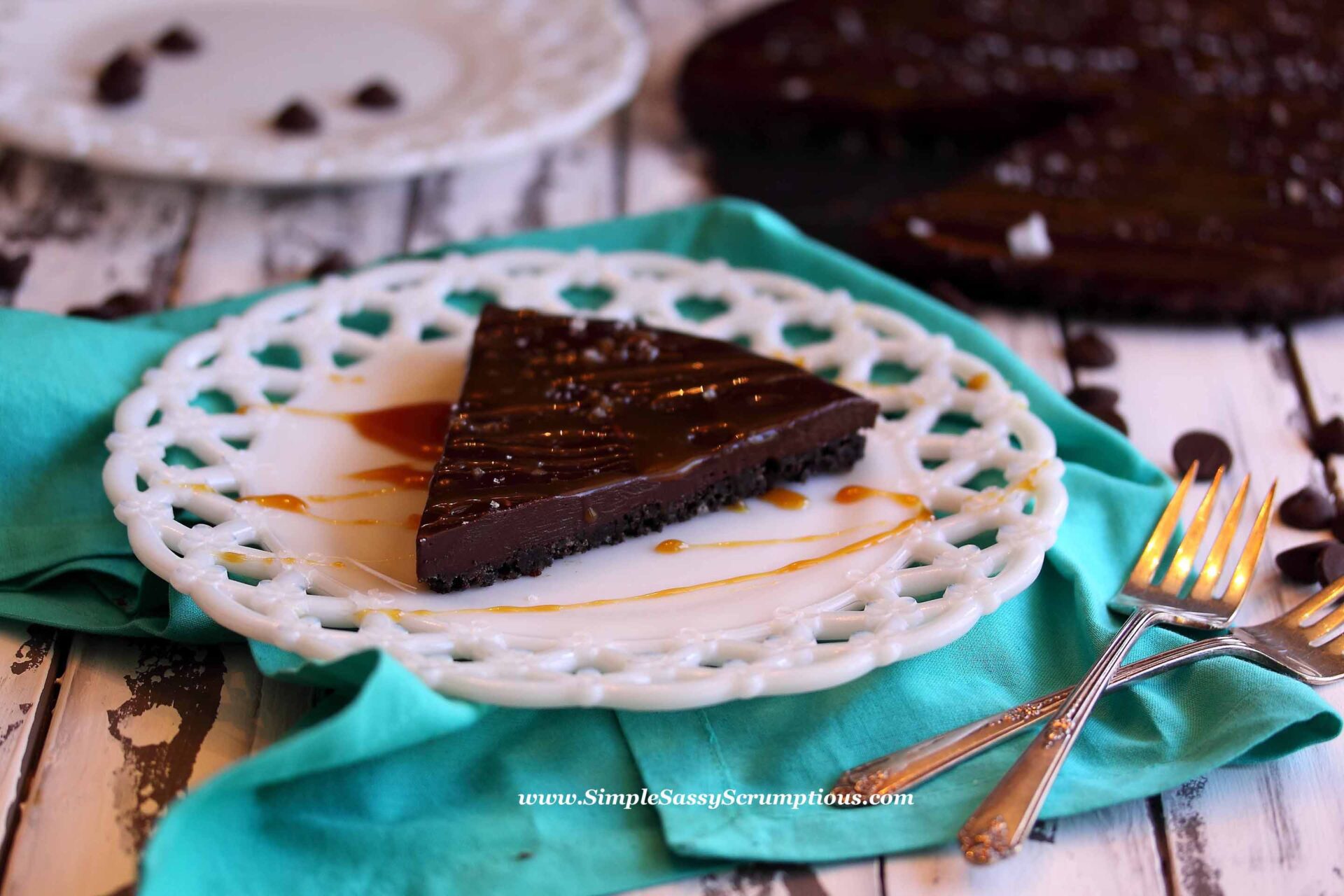 dark chocolate ganache tart