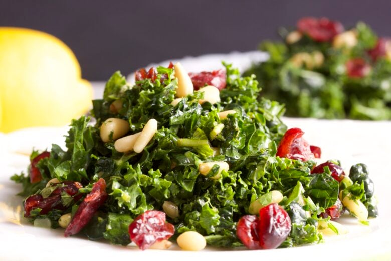 kale salad with honey lemon vinaigrette