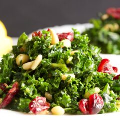 kale salad with honey lemon vinaigrette