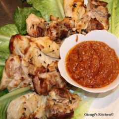 lemon chicken with satay sauce