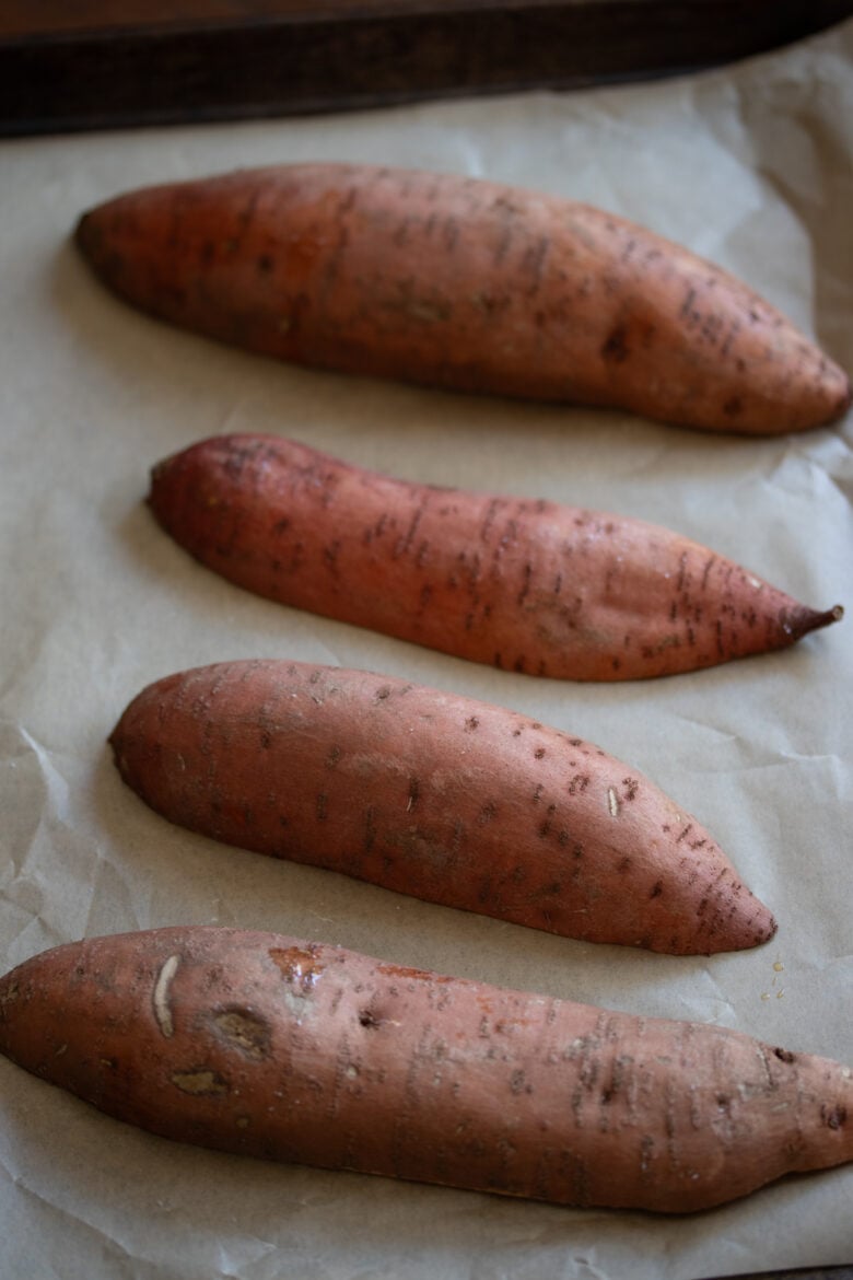 Mashed Sweet Potatoes With Lemon Basil Sauce