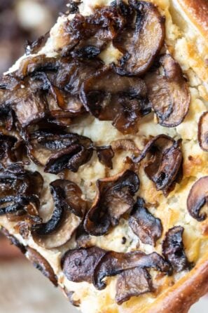 mushroom goat cheese tarte