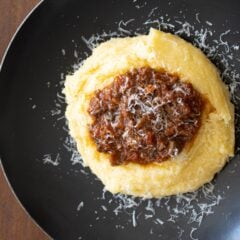 Mushrooms, Sausage Ragu With Polenta