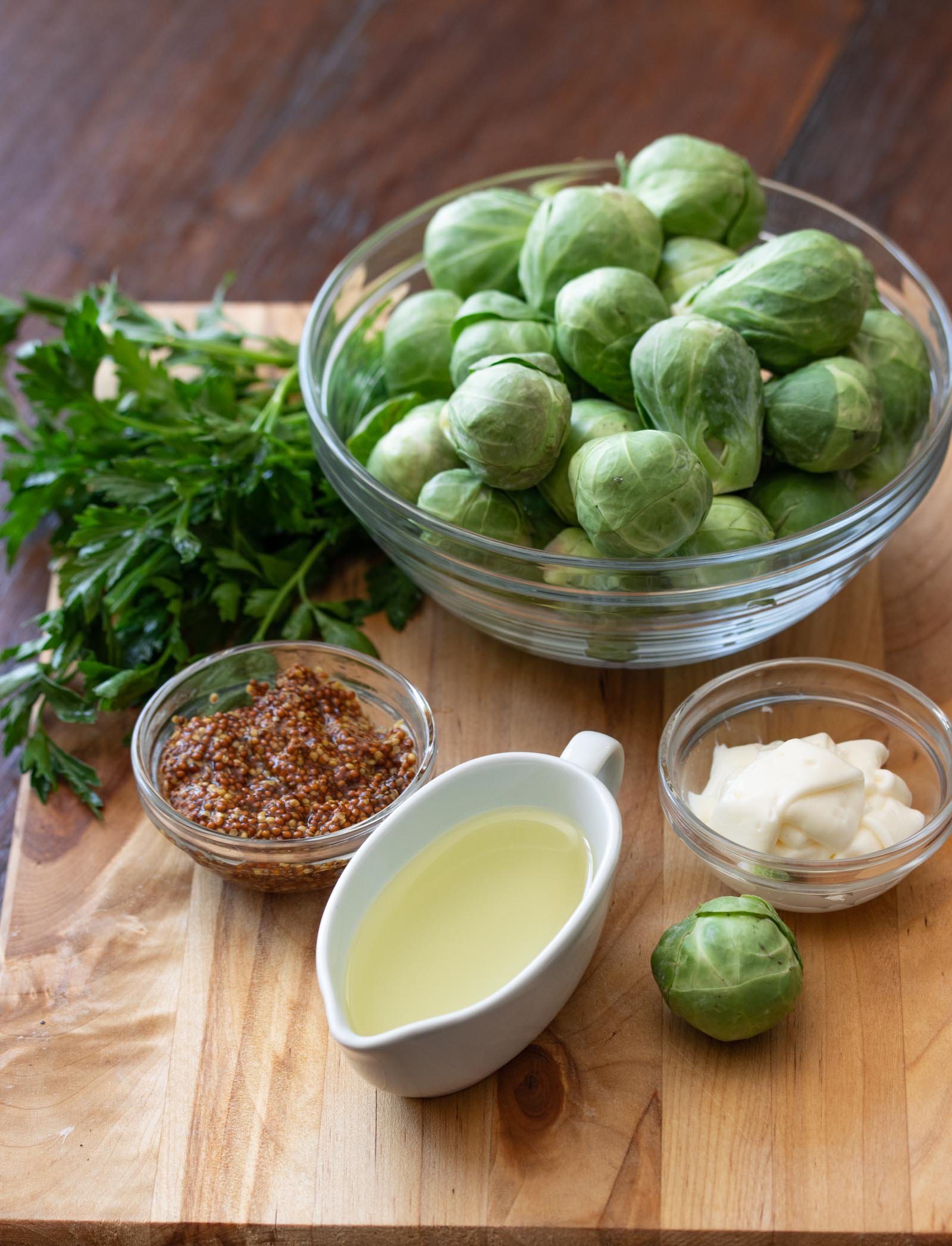 Oven Roasted Brussels Sprouts with Mustard