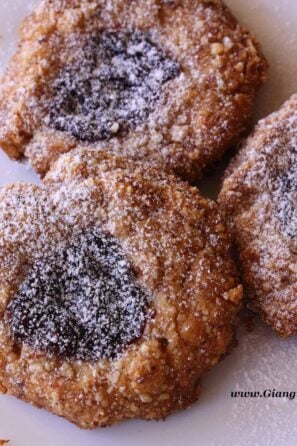 oatmeal forest berries thumbprint cookies