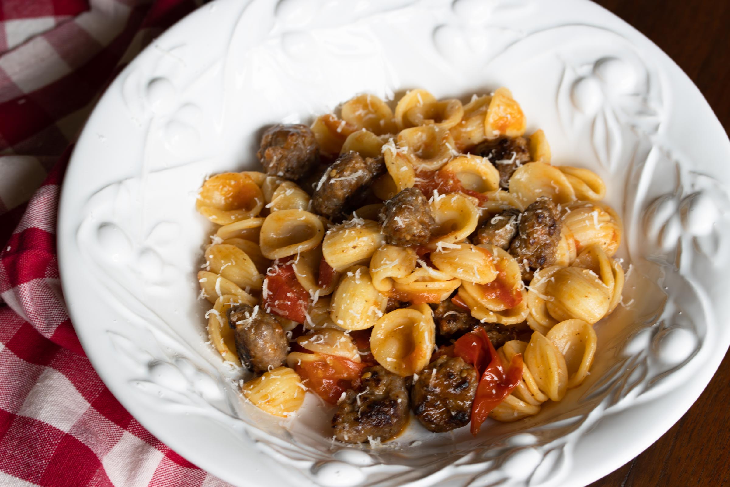 Orecchiette Pasta With Sausage And Tomatoes