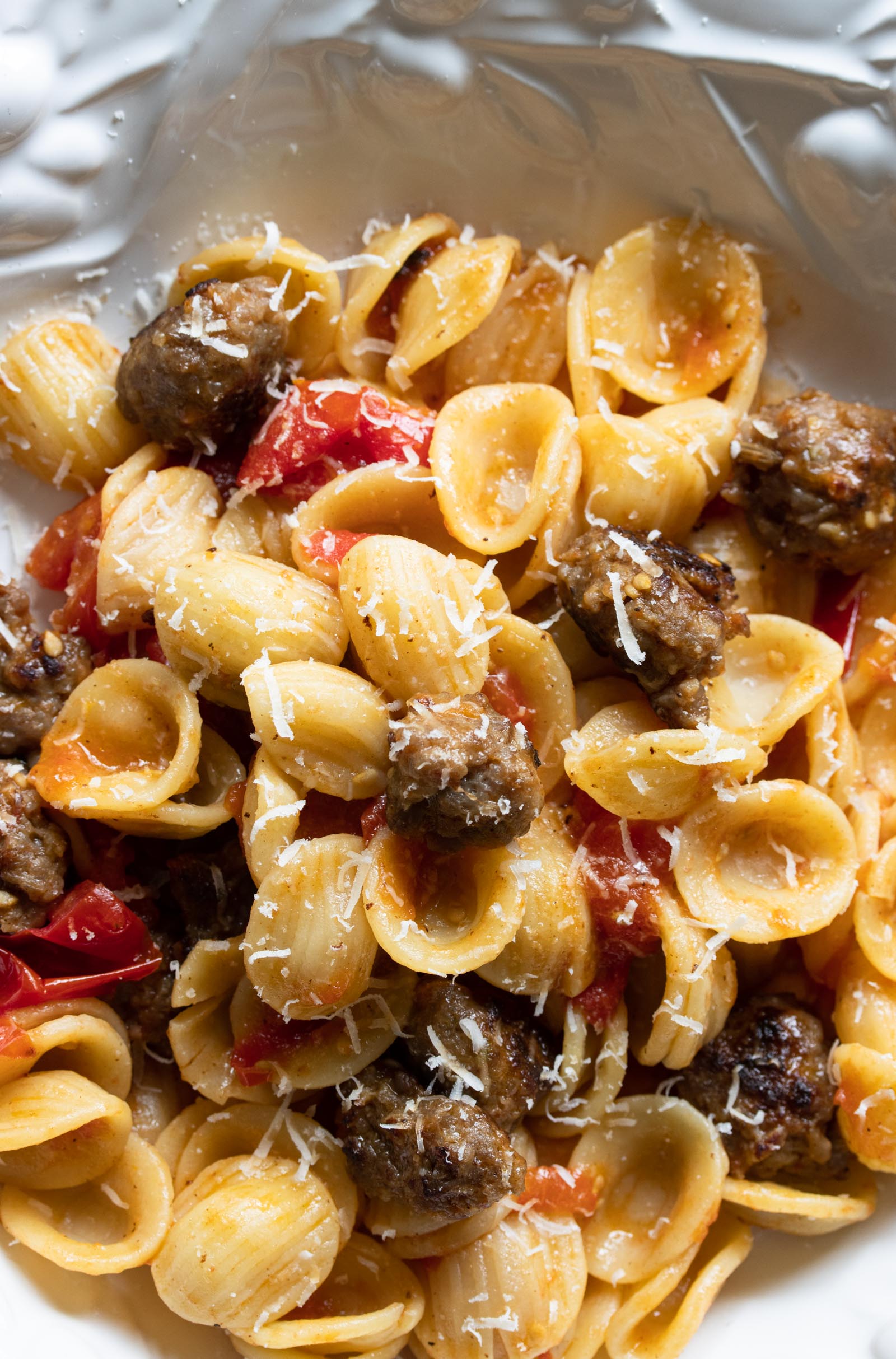 Orecchiette Pasta With Sausage And Tomatoes