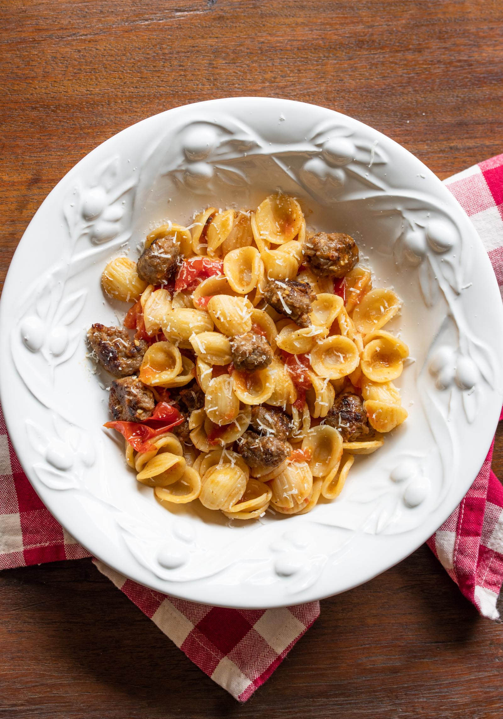 Orecchiette Pasta With Sausage And Tomatoes