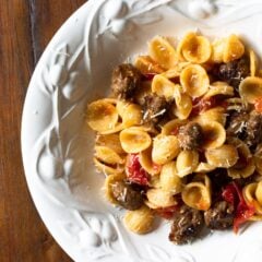 Orecchiette Pasta With Sausage And Tomatoes