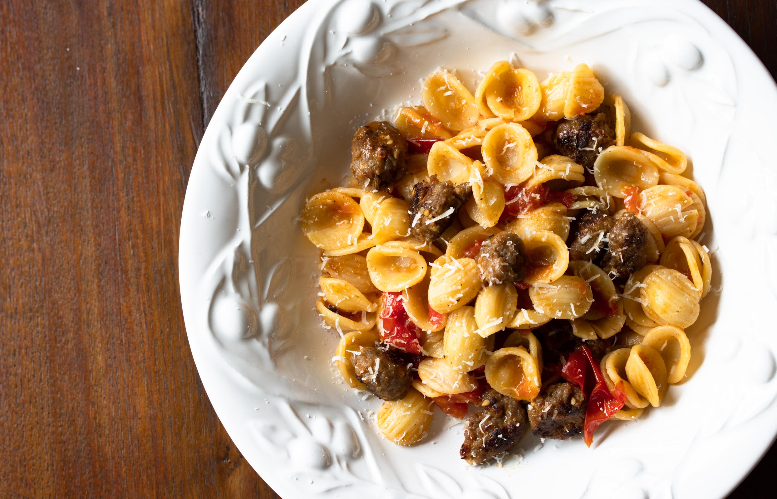 Orecchiette Pasta With Sausage And Tomatoes