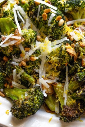 oven roasted broccoli with lemon and garlic