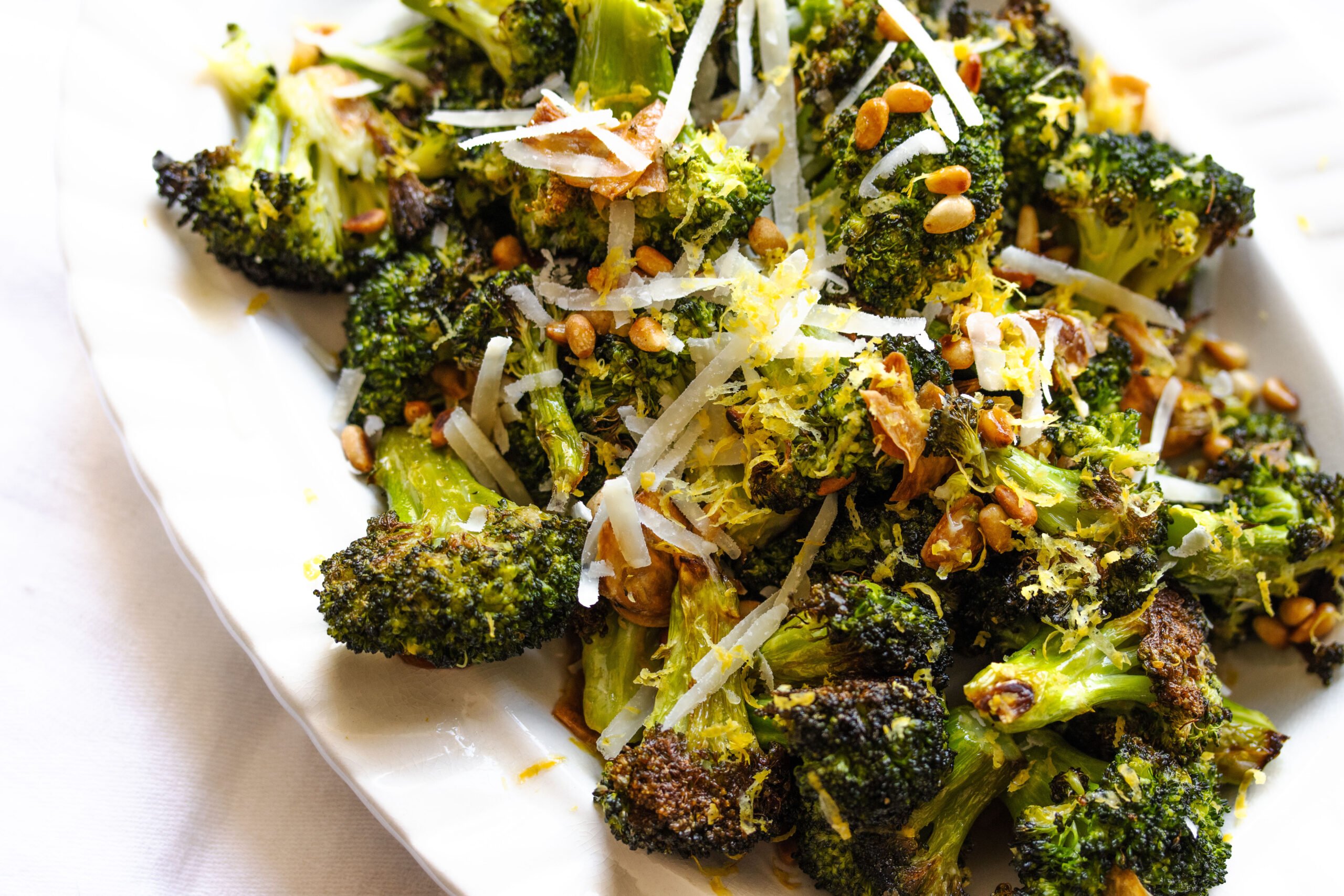 oven roasted broccoli with lemon and garlic