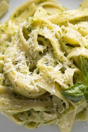 fettuccine al pesto genovese