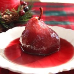 Poached Pears in Wine