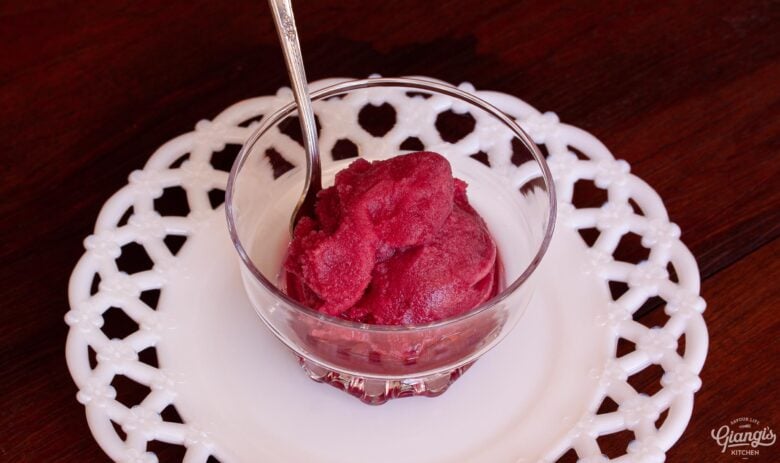 Pomegranate sorbet