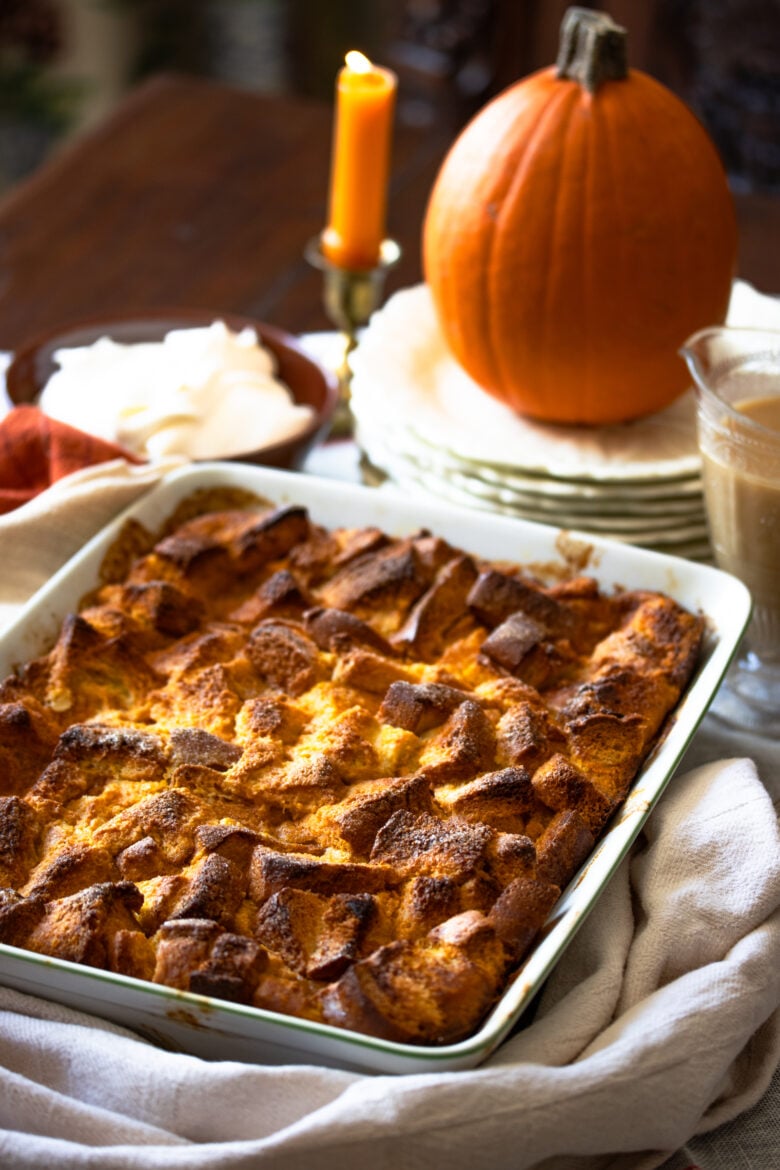 Pumpkin French Toast with Brown Sugar Sauce