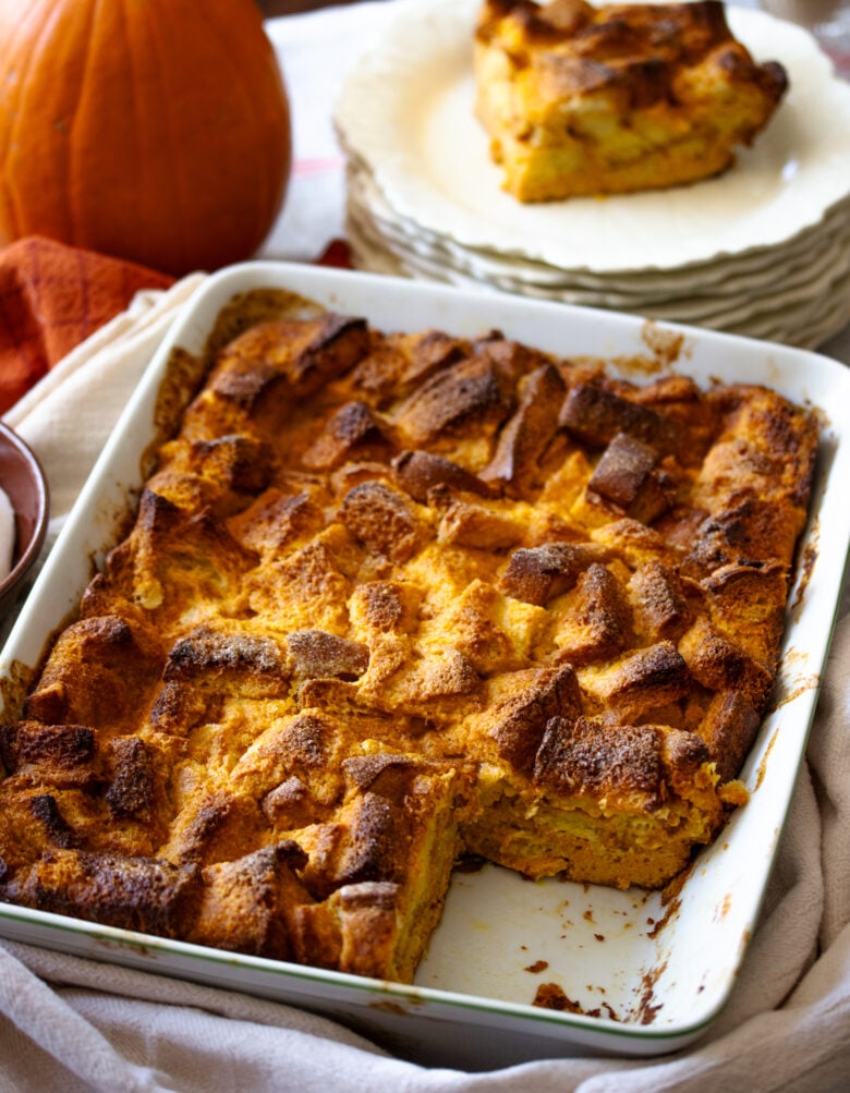 Pumpkin French Toast with Brown Sugar Sauce