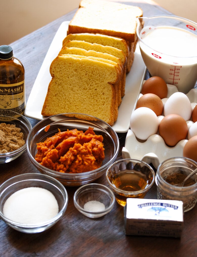 Pumpkin French Toast with Brown Sugar Sauce