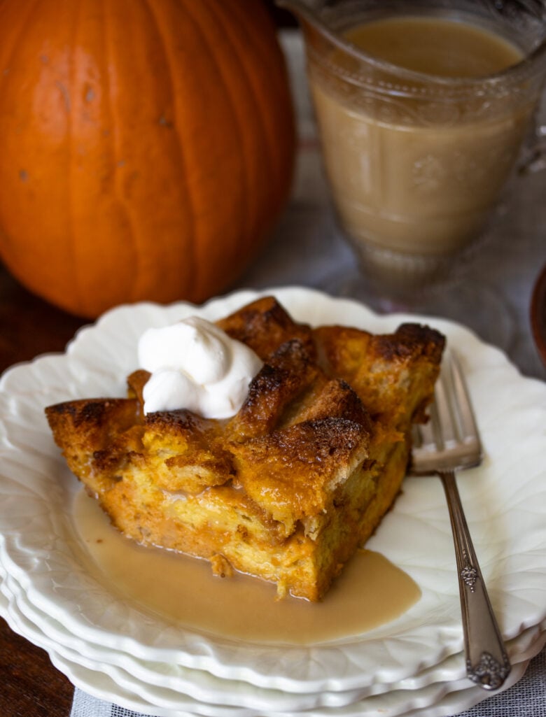 Pumpkin French Toast with Brown Sugar Sauce