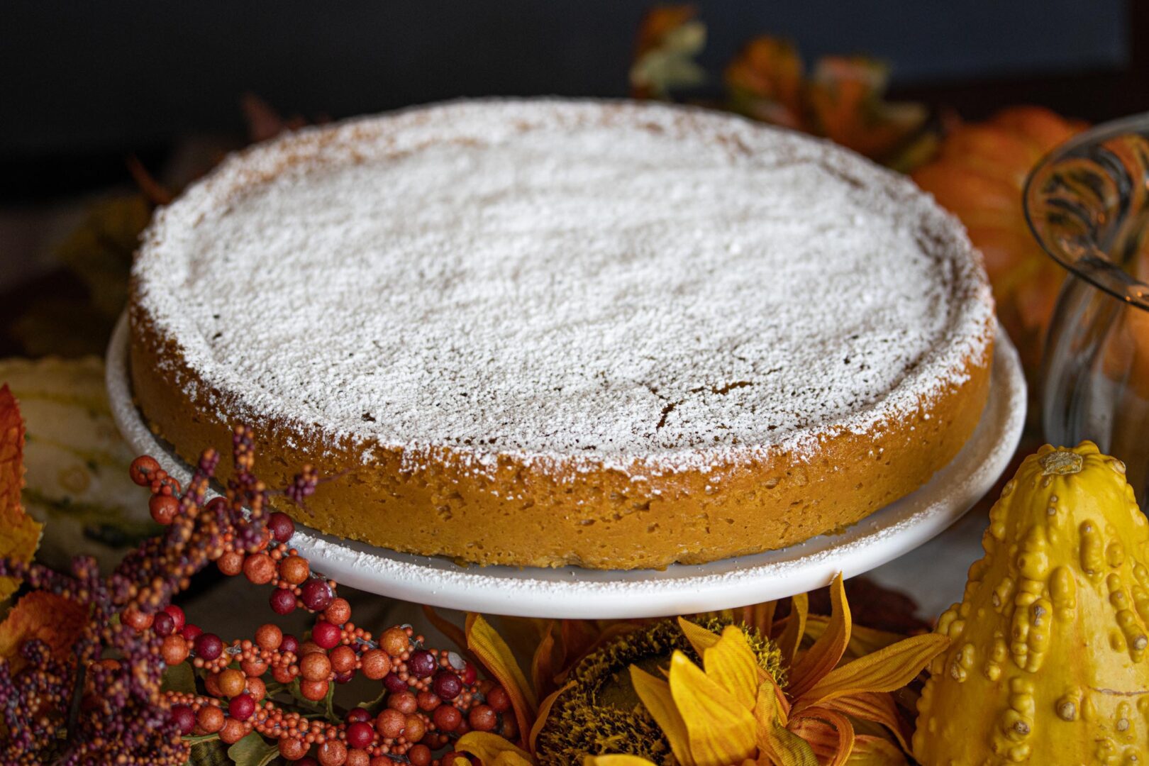 Pumpkin-White Chocolate Souffle Cake.