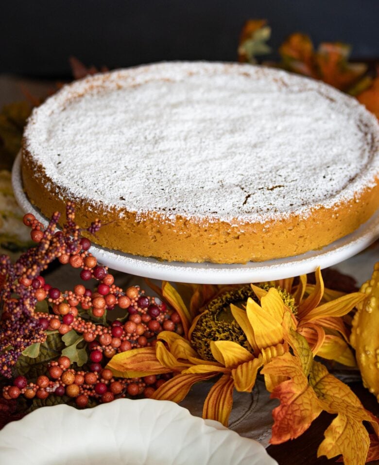 pumpkin white chocolate souffle cake